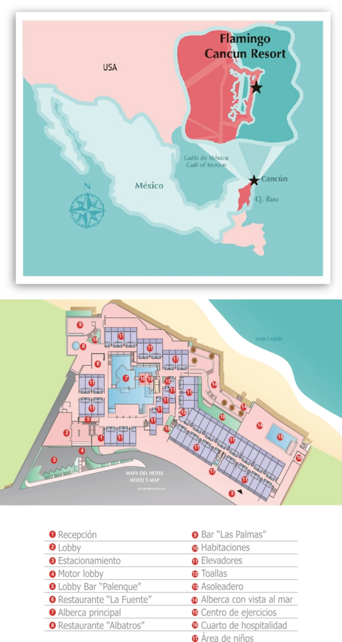 2010-2014 Hotel Flamingo All Inclusive Map (Official 2010 Edition)