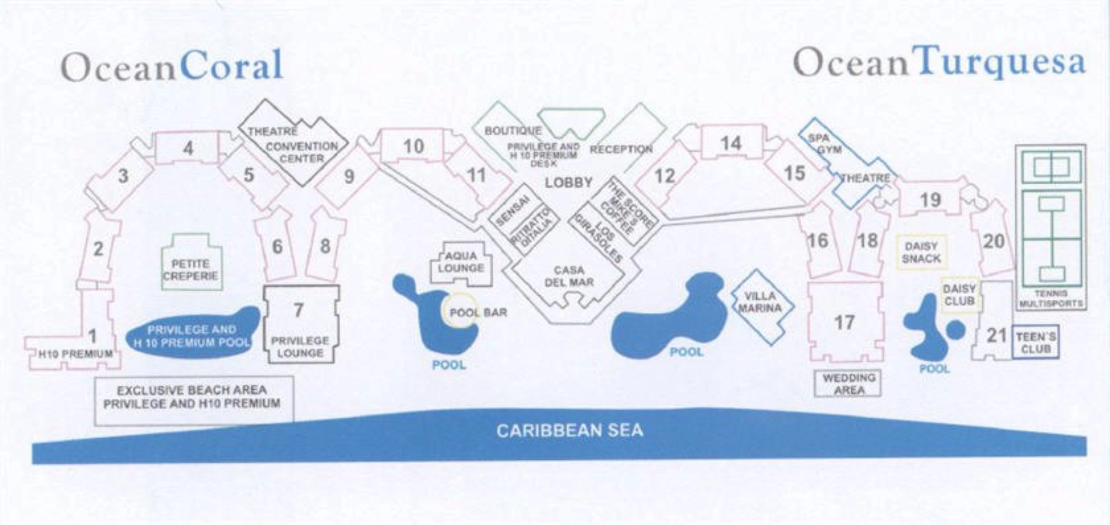 2015 Ocean Coral and Turquesa Map
