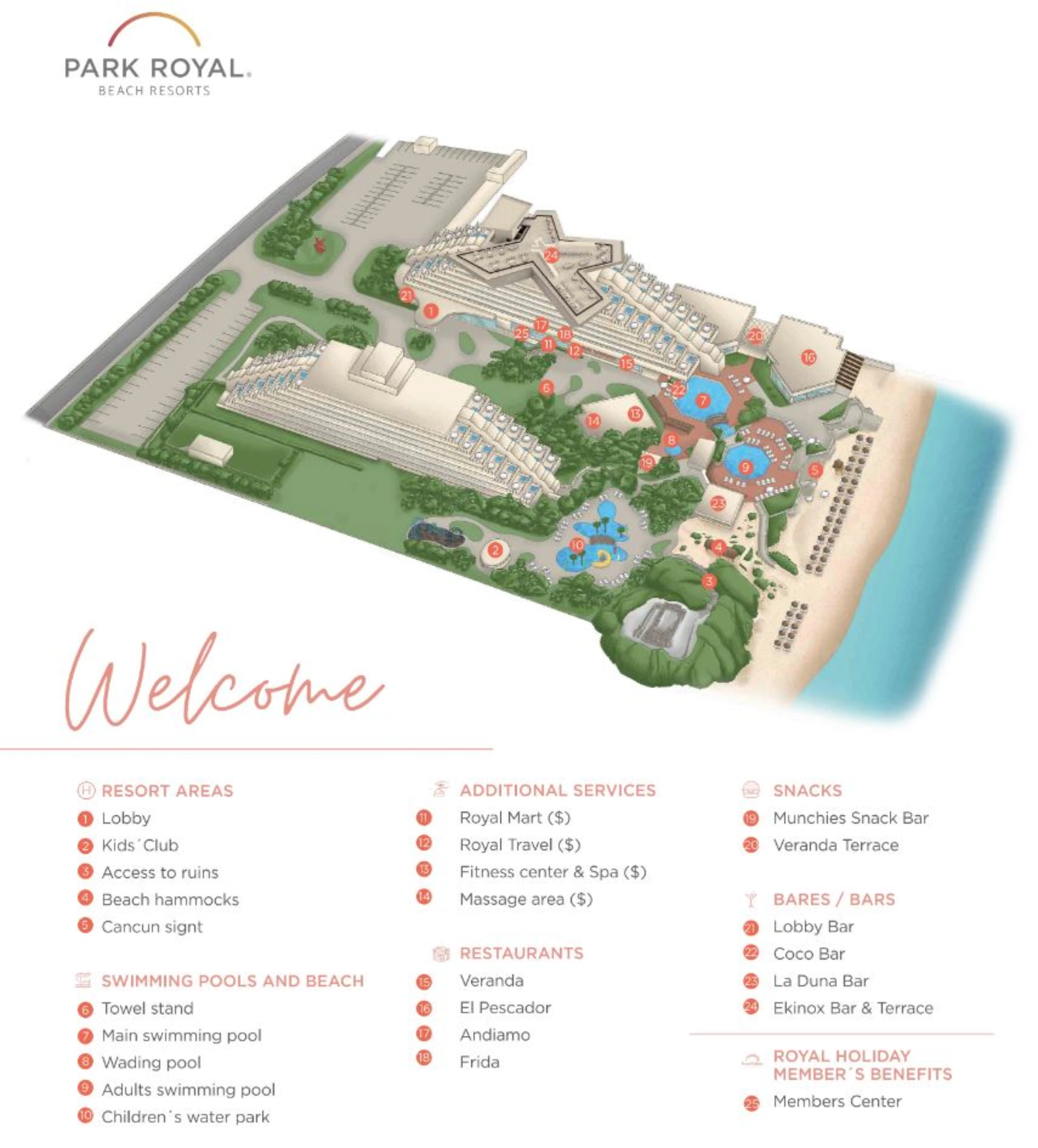 2017 Park Royal Cancún Map