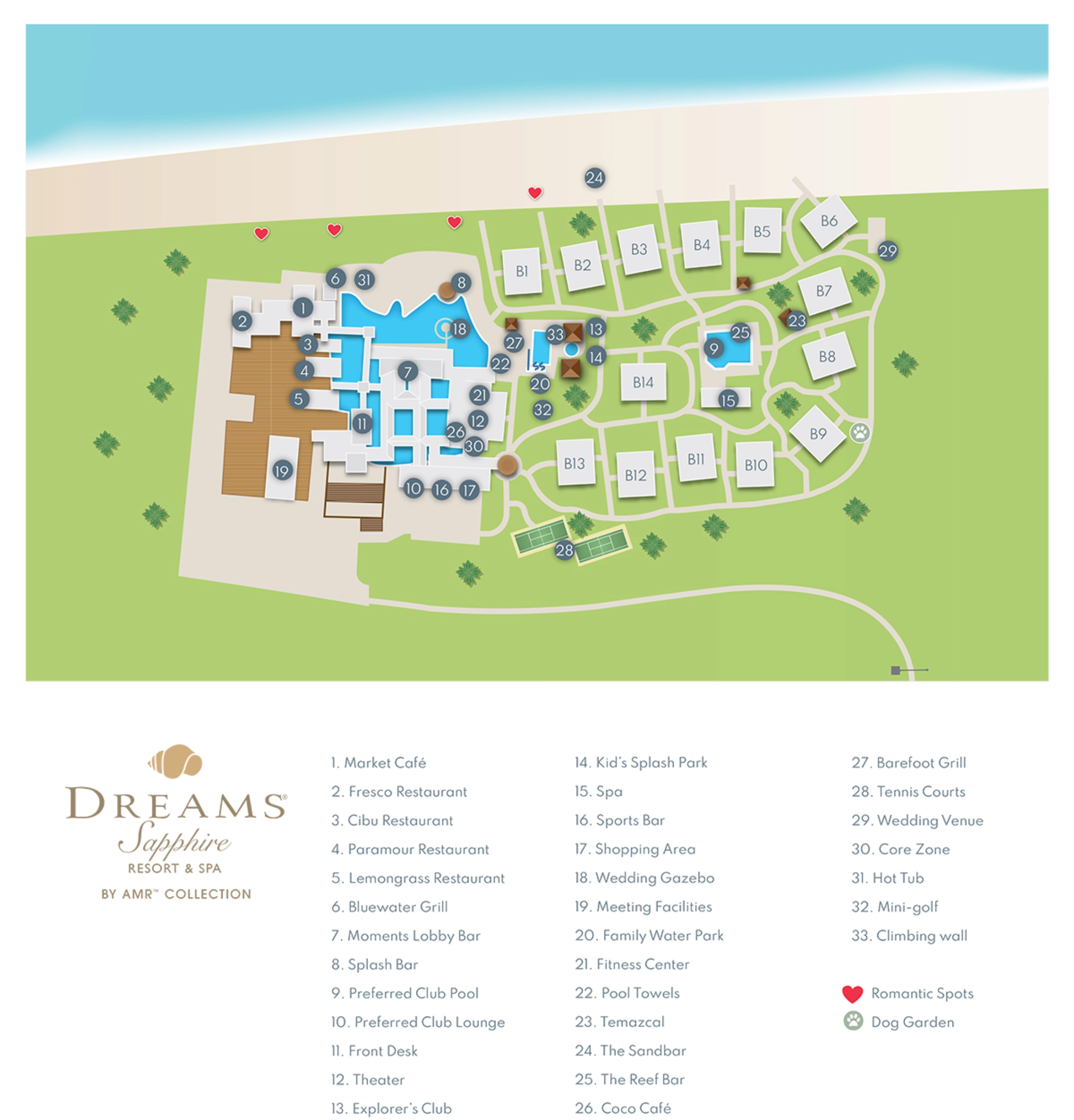2022-2024 Dreams Sapphire Resort and Spa Map (Official 2022-2024)