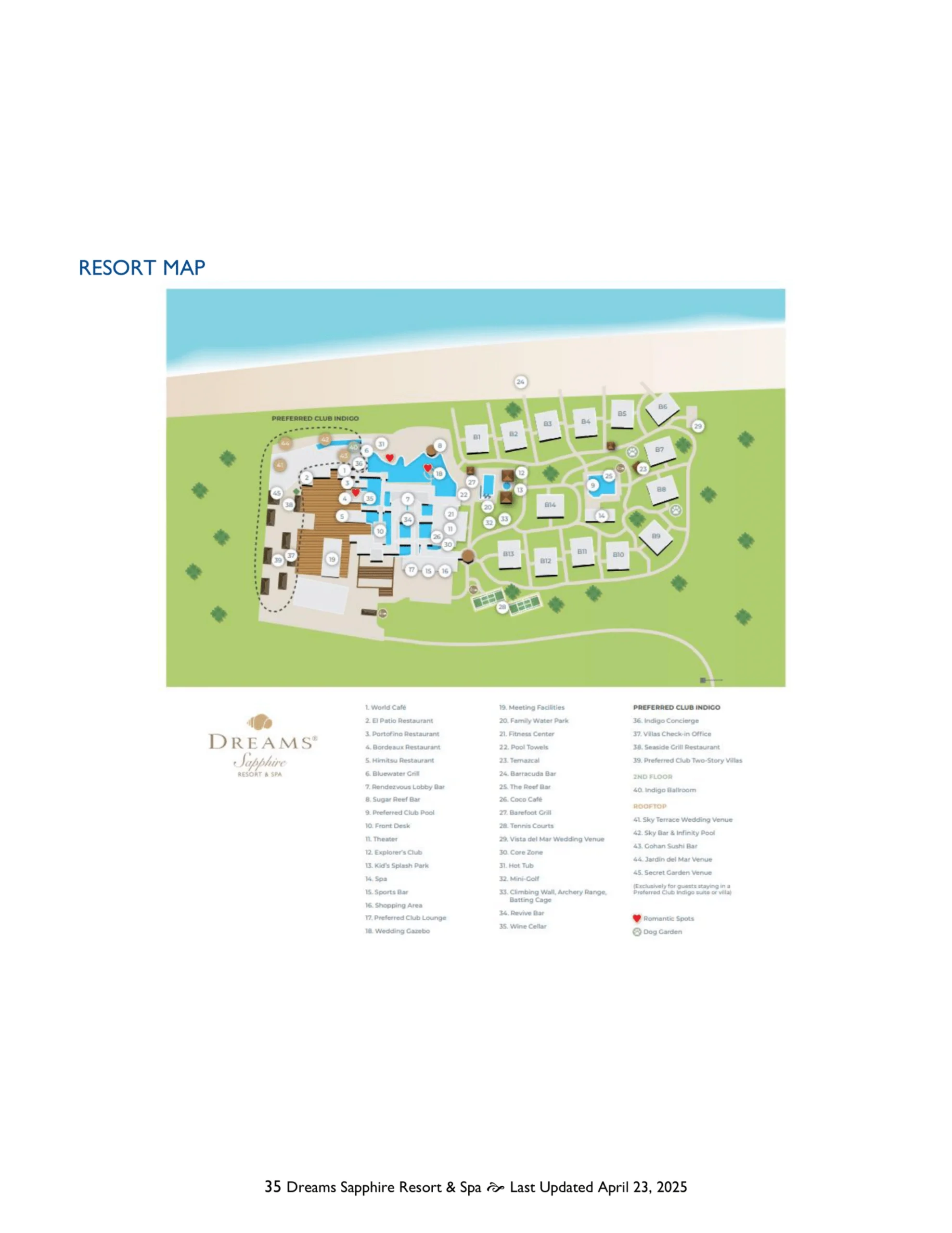 2025 Dreams Sapphire Resort and Spa Map + Printable PDF