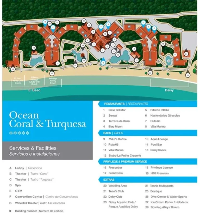 2025 Ocean Coral and Turquesa Map + Printable PDF (Official 2023 Edition)