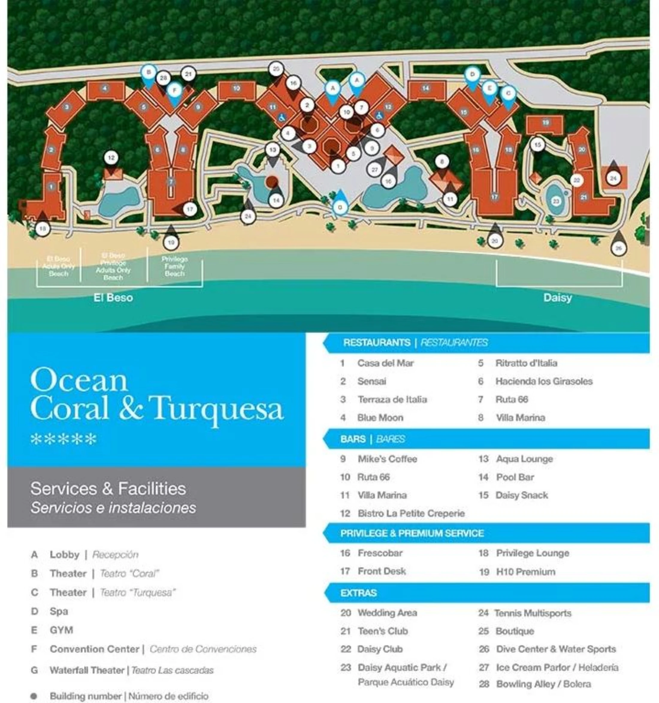 2025 Ocean Coral and Turquesa Map + Printable PDF (Official 2023 Edition)