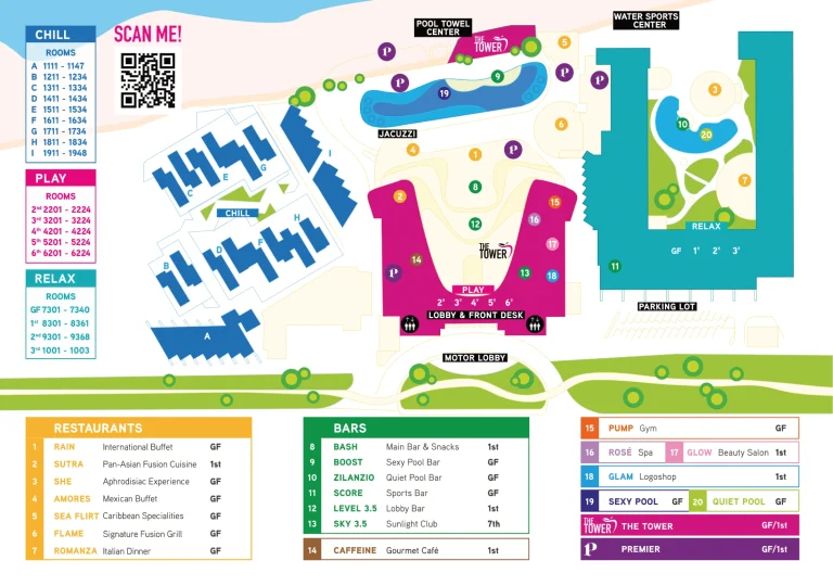 2025 Temptation Cancun Resort Map + Printable PDF (Official 2024 Edition)