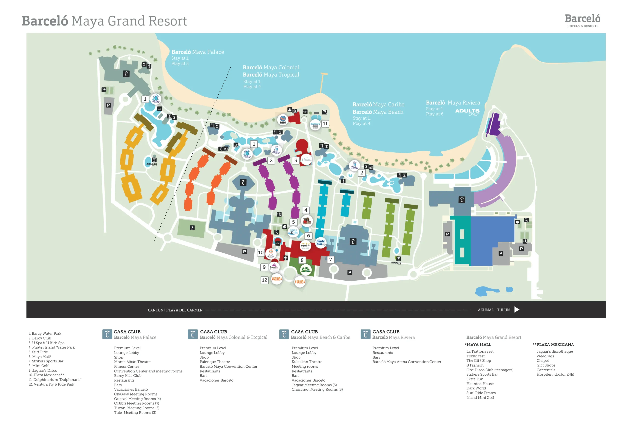 Barceló Maya Beach Map 2021