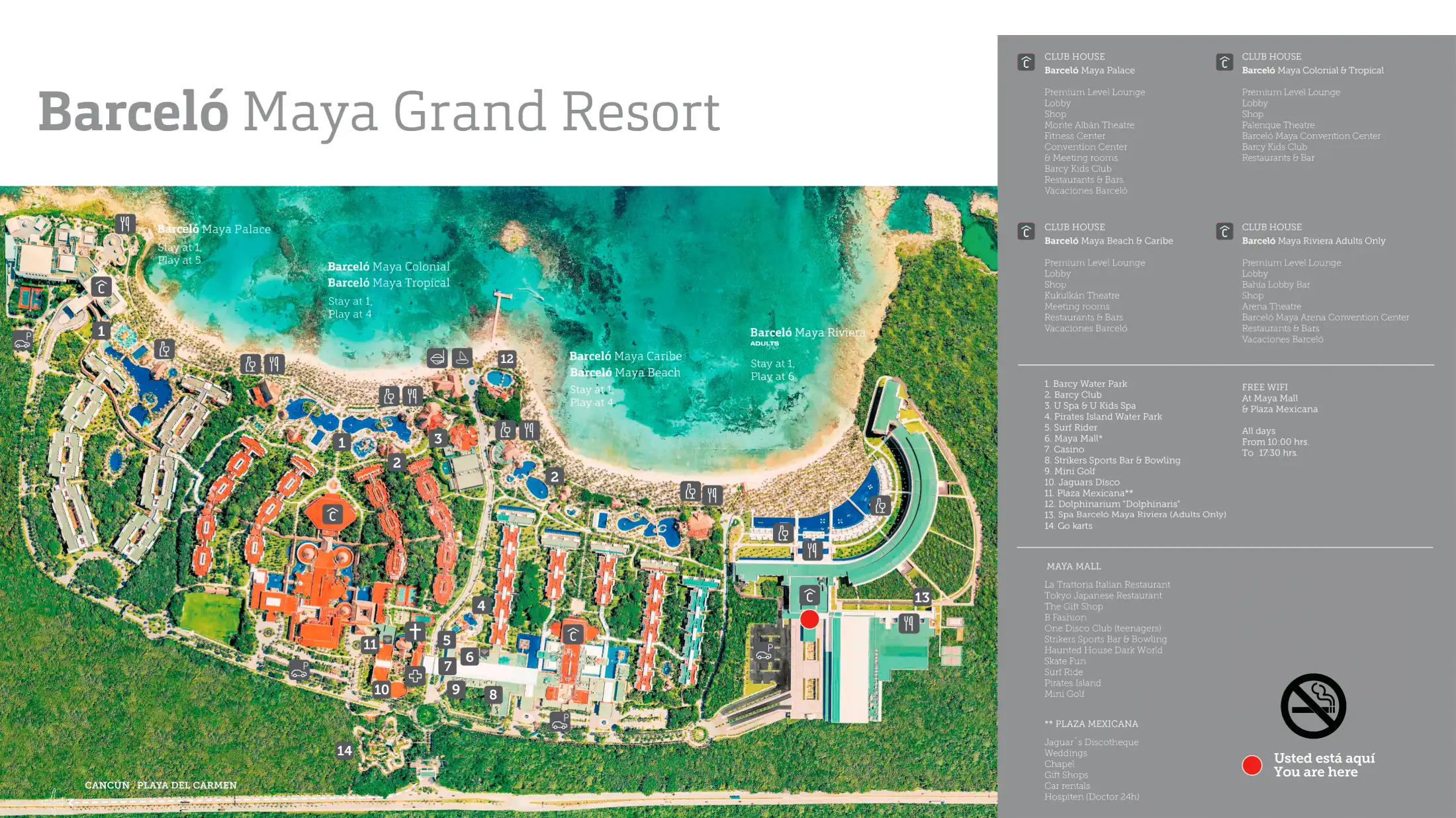 Barceló Maya Beach Map 2025