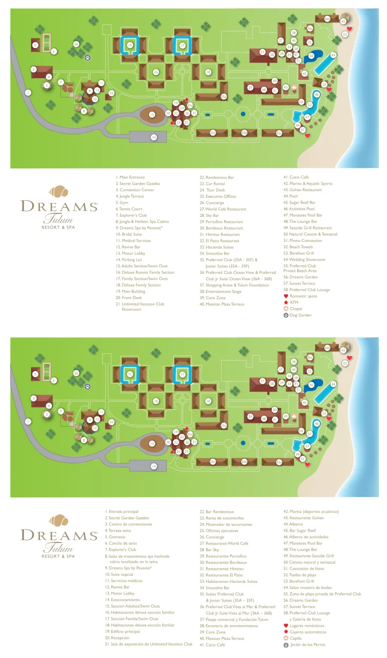 Dreams Tulum Resort & Spa Map 2025 Latest