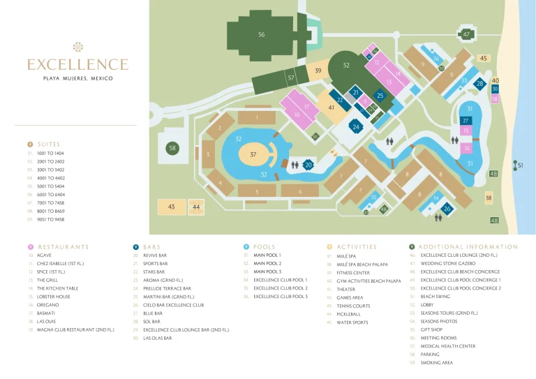 Excellence Playa Mujeres Map 2025