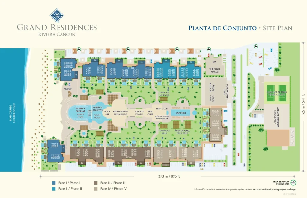 Residence Map Grand Residences Riviera Cancun Map (2023) - All Maps