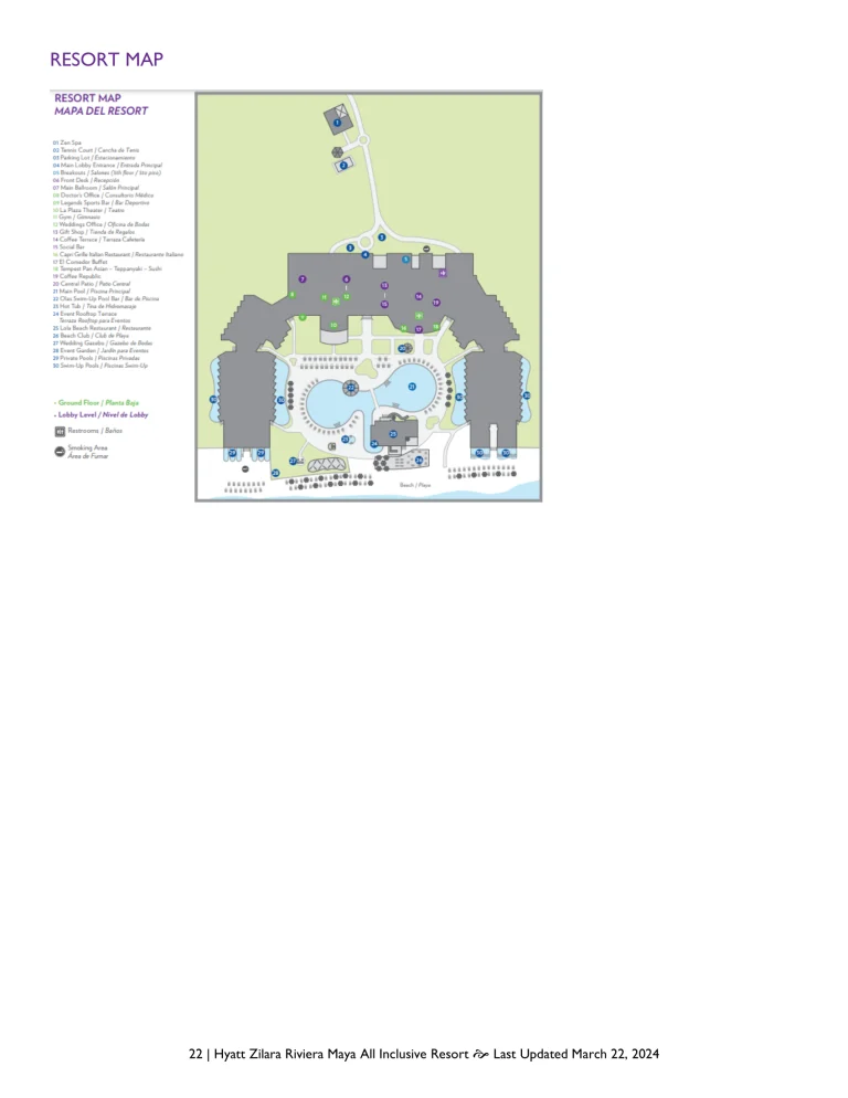 Hyatt Zilara Riviera Maya Map 2024