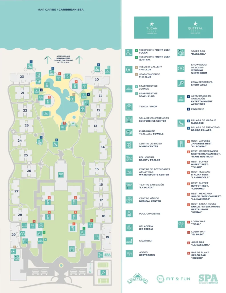 Iberostar Waves Quetzal Map (2023) - All Maps