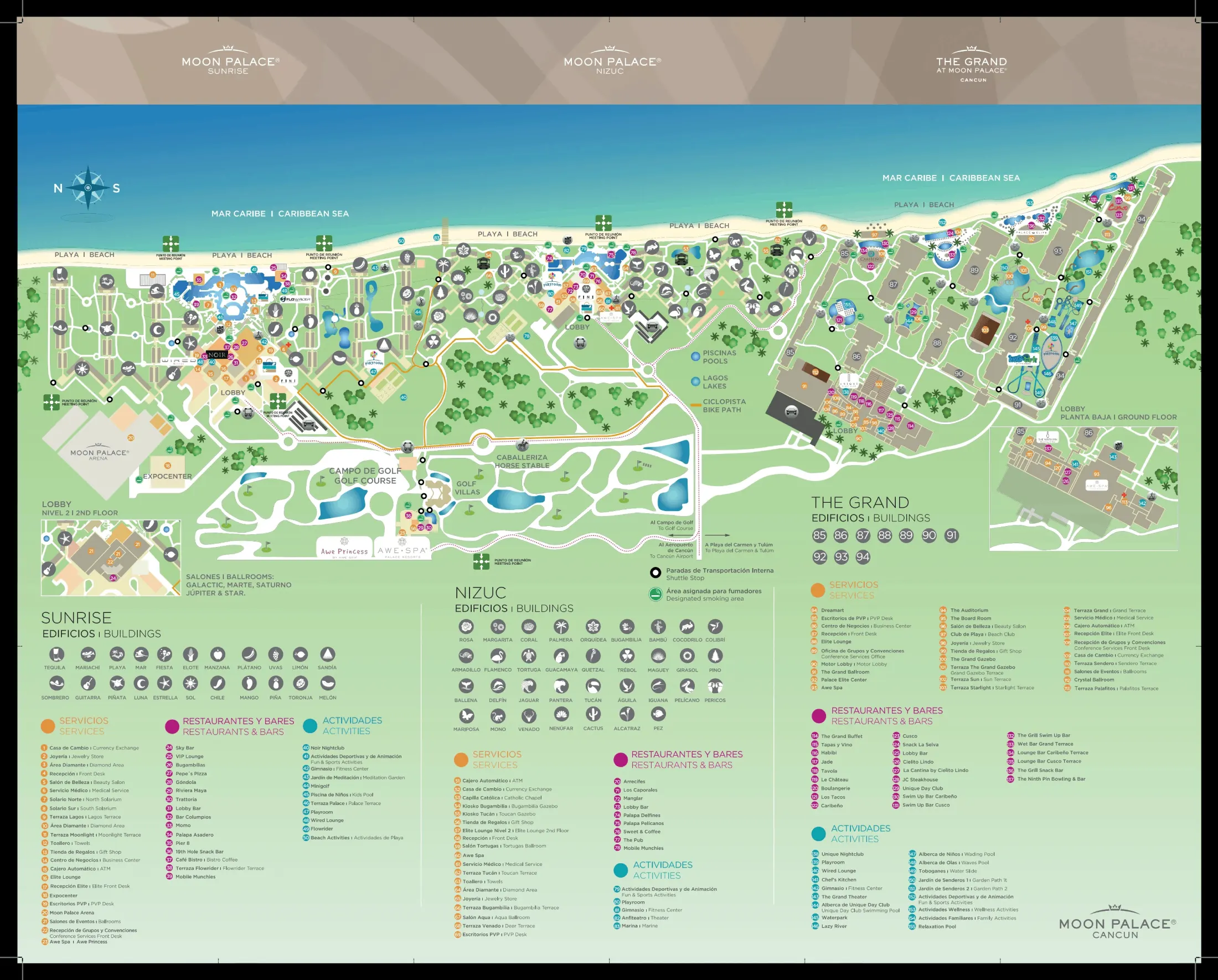 Moon Palace The Grand Cancun Map 2023-2025