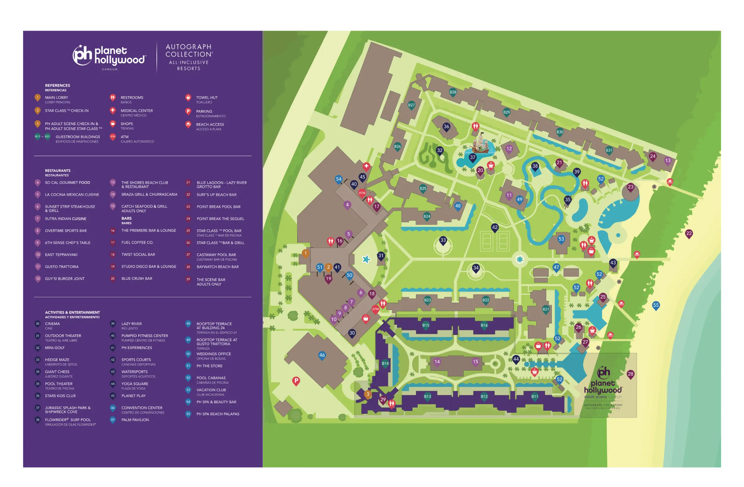 Planet Hollywood Cancun Map 2025