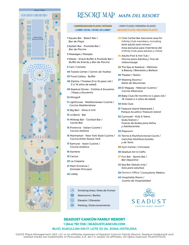 Seadust Cancun Family Resort Map 2025