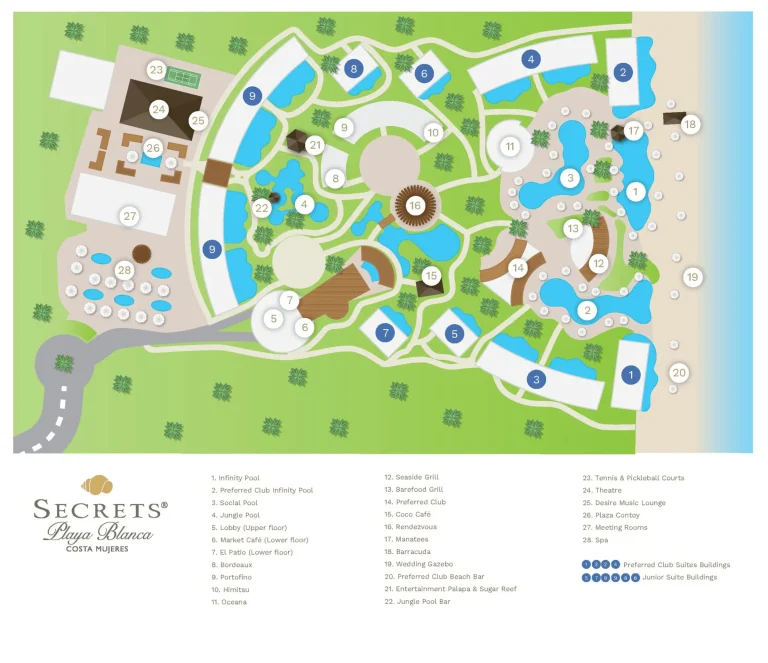 Secrets Playa Blanca Costa Mujeres Map 2024