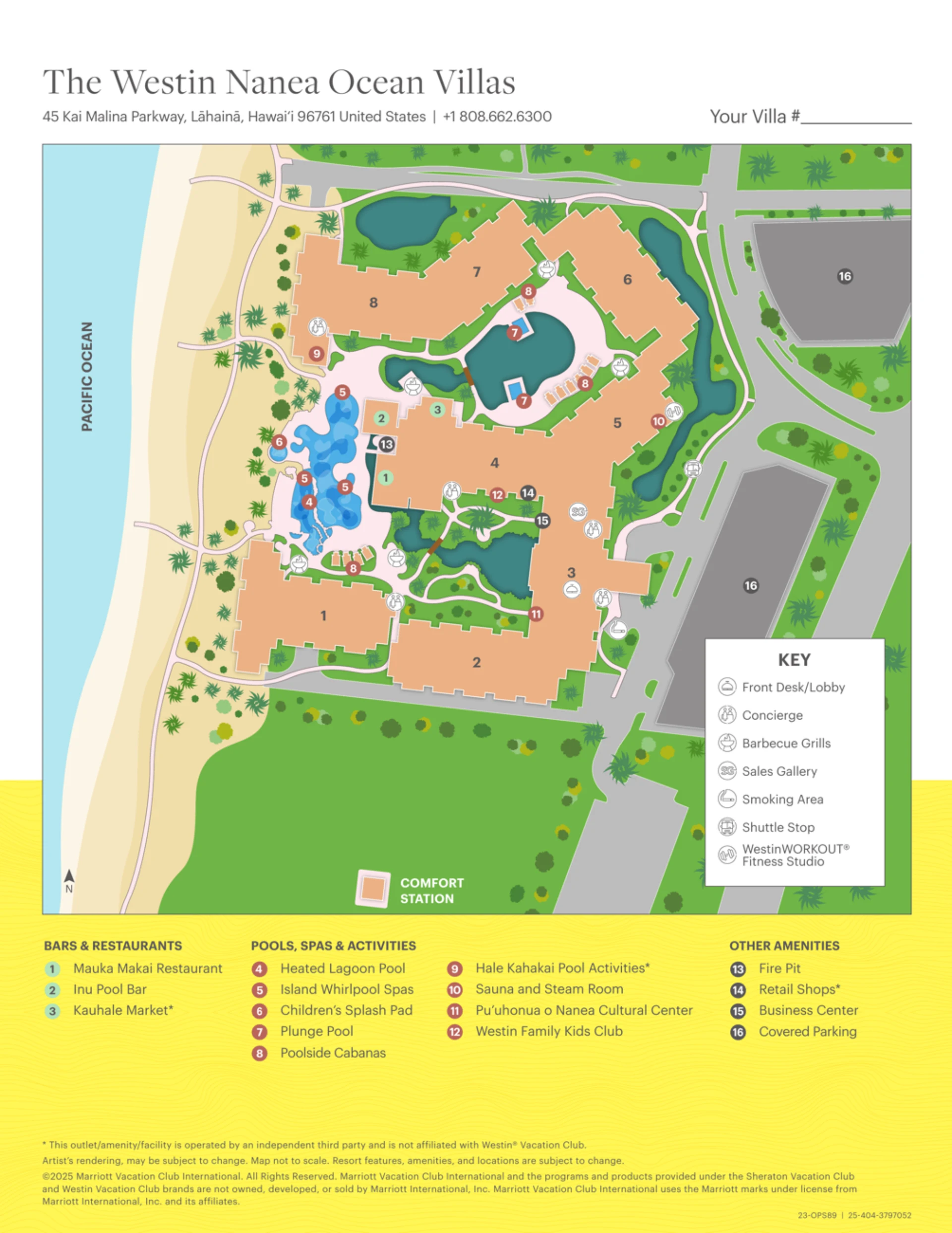 Westin Nanea Ocean Villas Map 2025