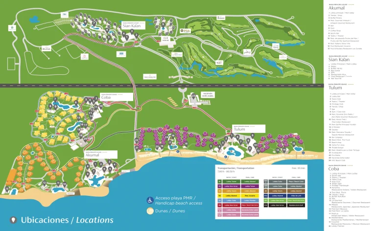 Bahia Principe Grand Tulum Map 2022