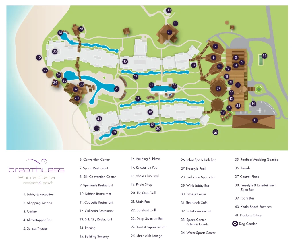 Breathless Punta Cana Resort And Spa Map (Most Up-To-Date) - All Maps