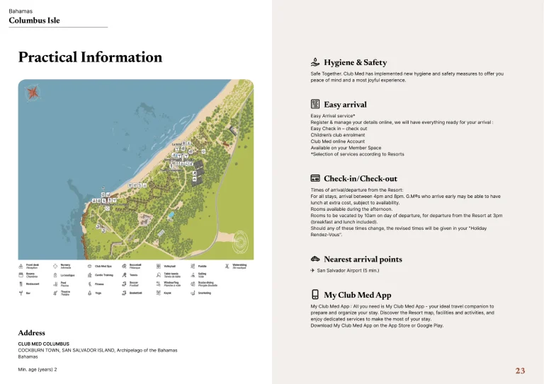 Club Med Columbus Bahamas Map 2025