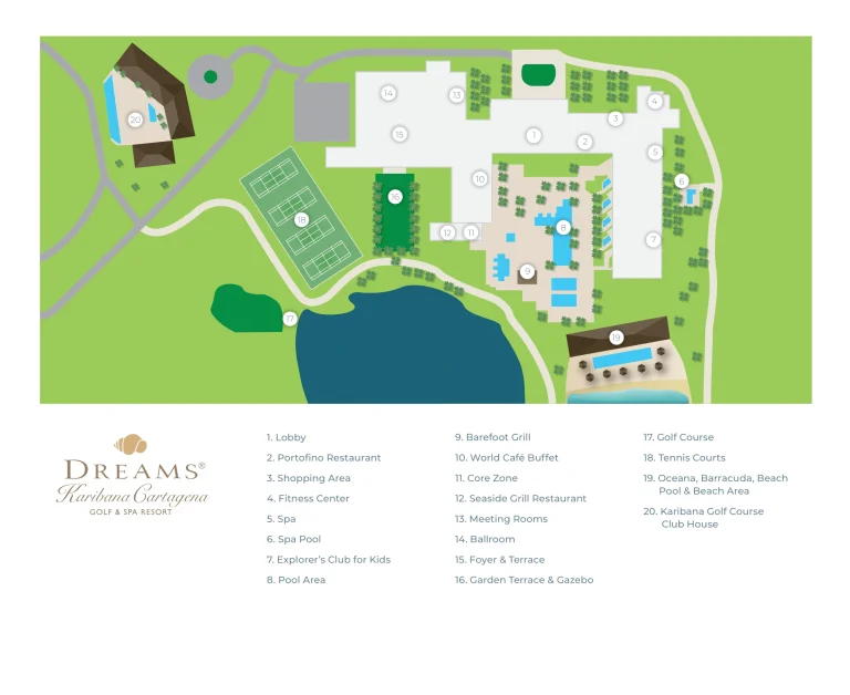 Dreams Karibana Cartagena Golf and Spa Resort Map 2025