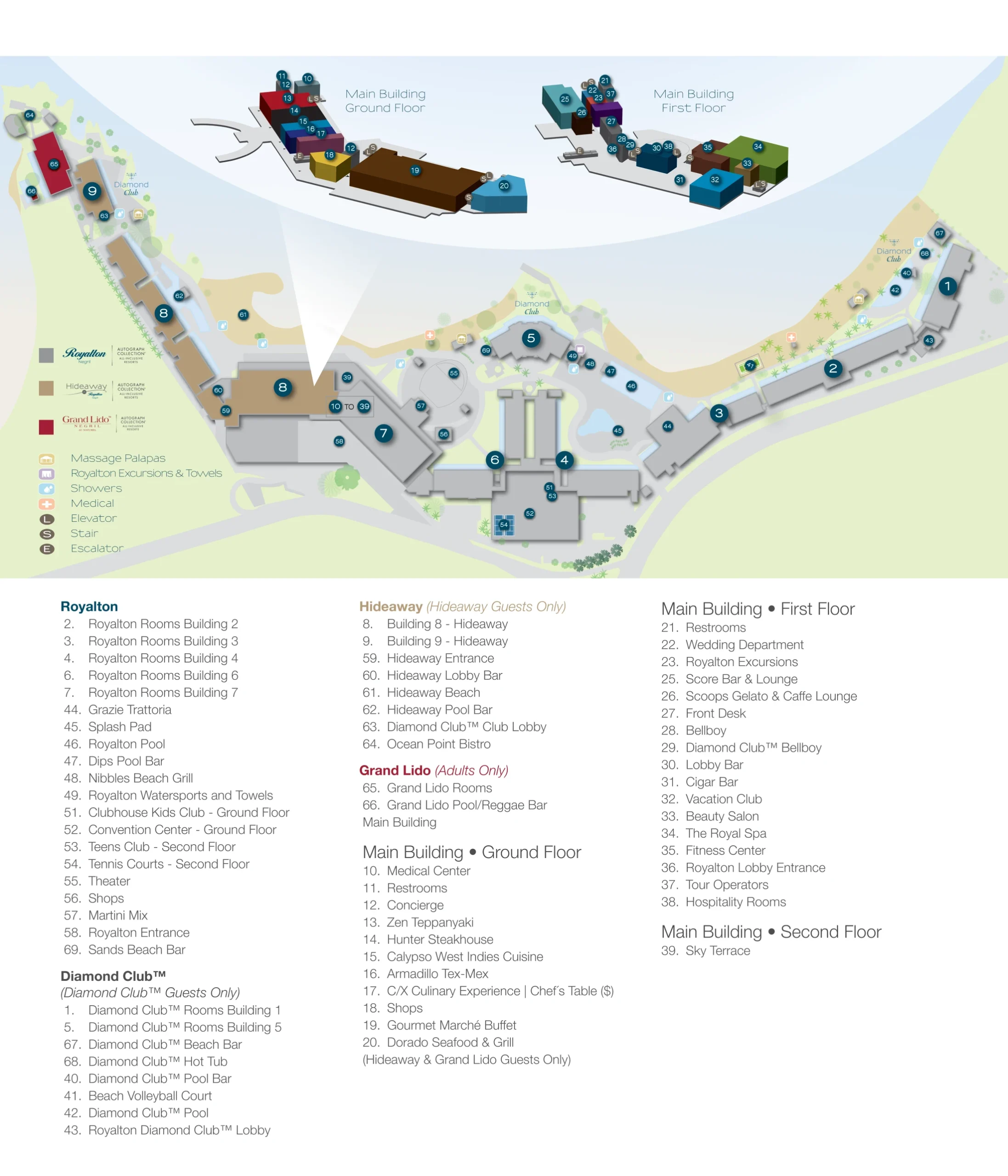 Grand Lido Negril Au-Naturel Map 2023-2025