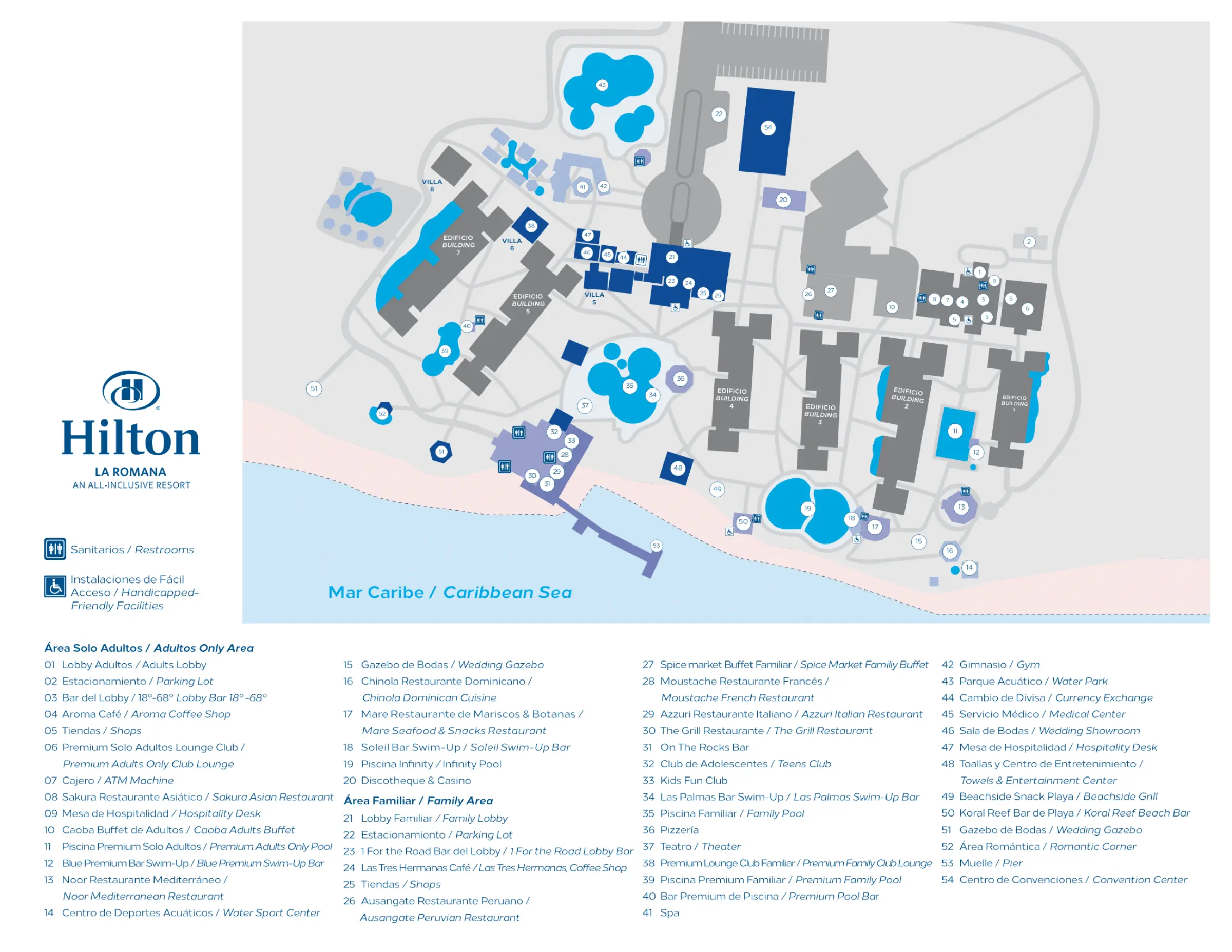 Hilton La Romana All Inclusive Family Resort Map 2020