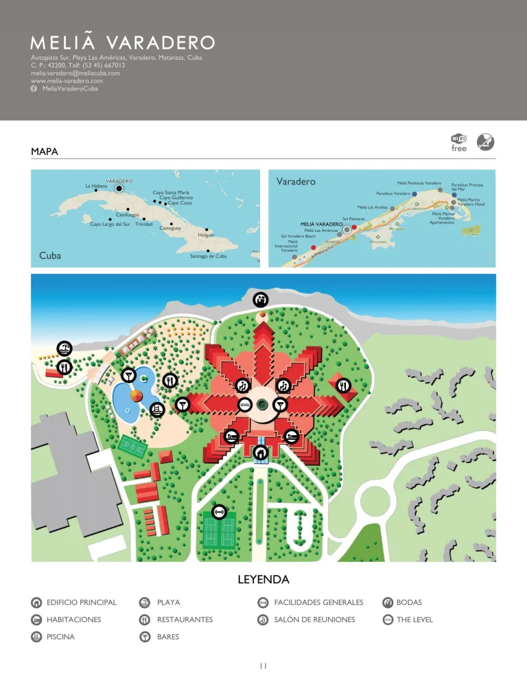 Melia Varadero Hotel Map 2025