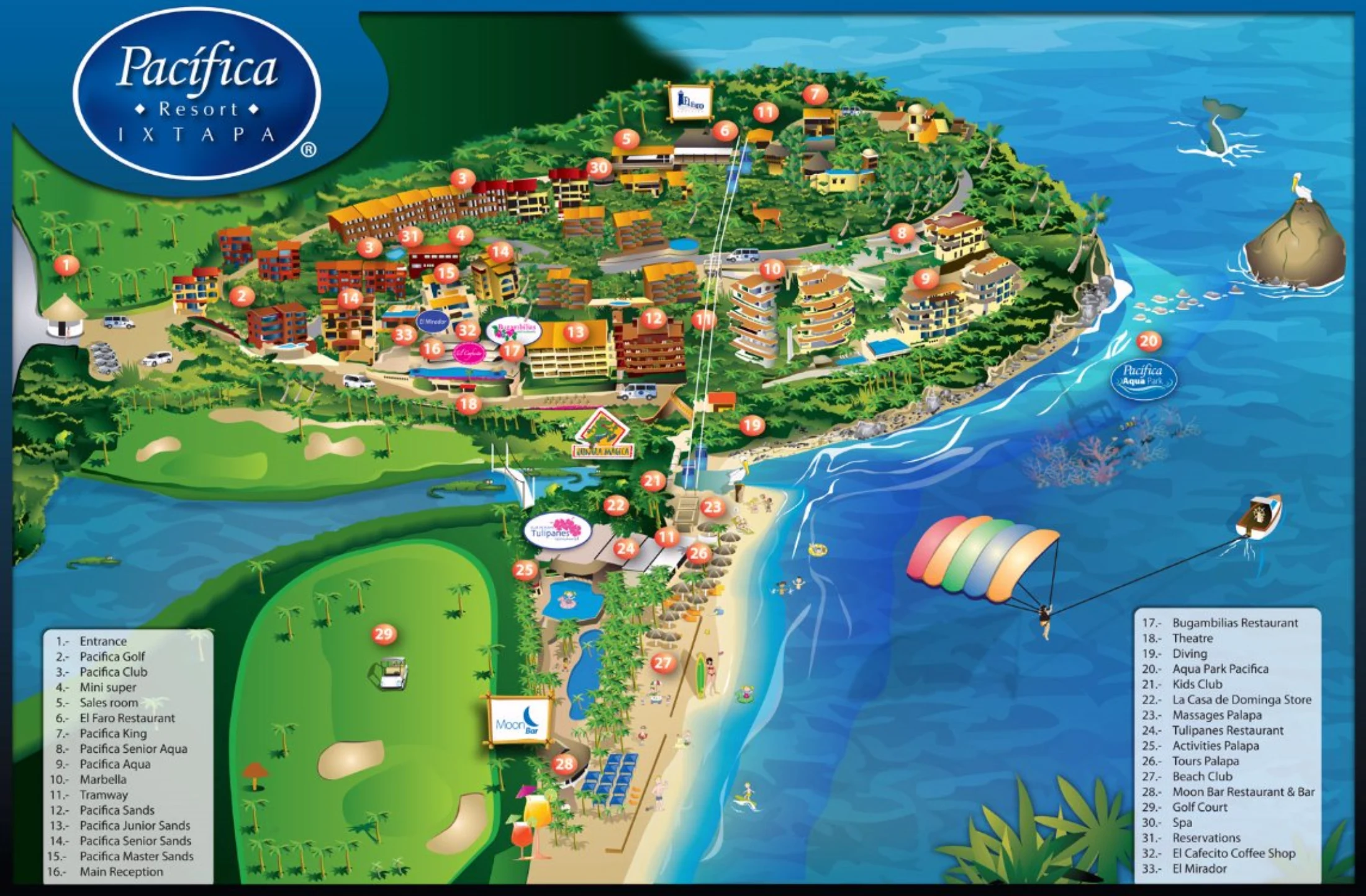 Pacifica Resort Ixtapa Map 2012