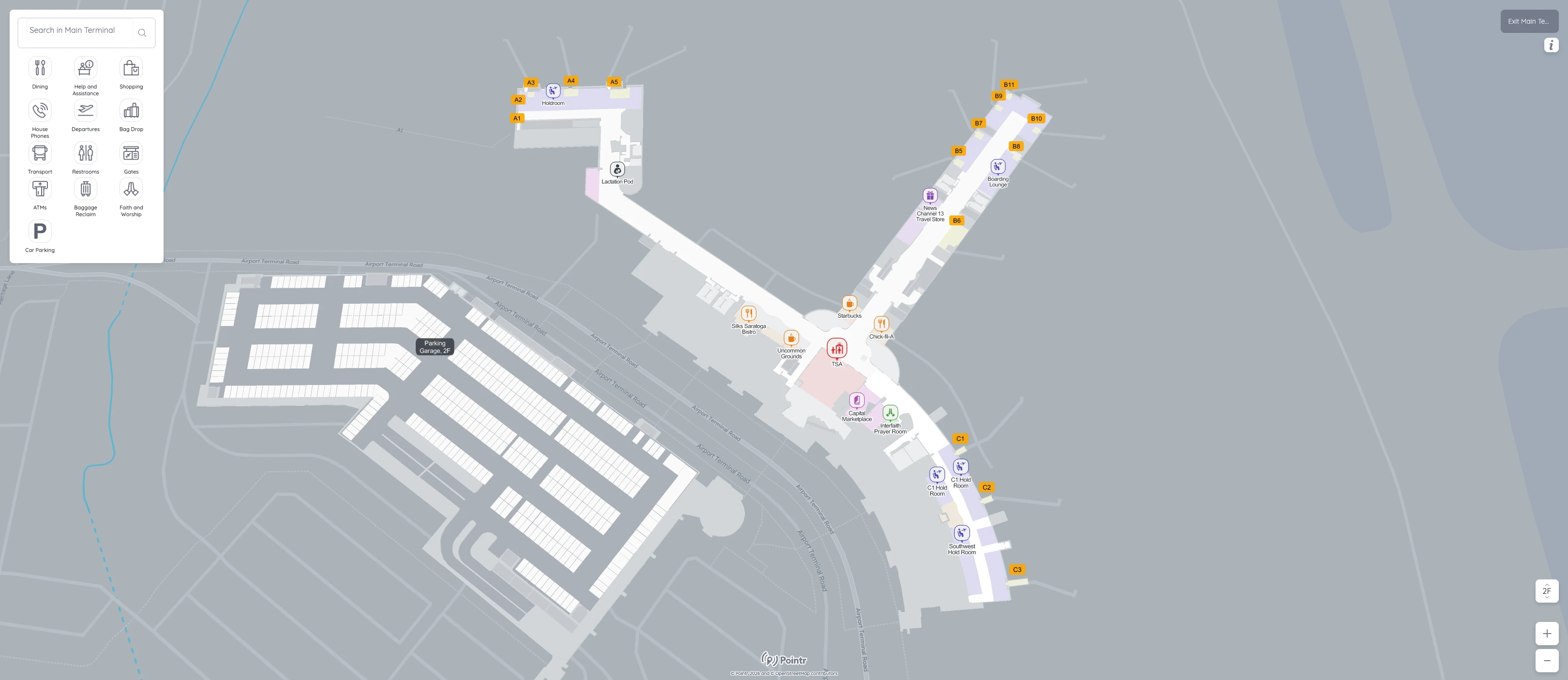 Albany International Airport Level 2 Map 2026