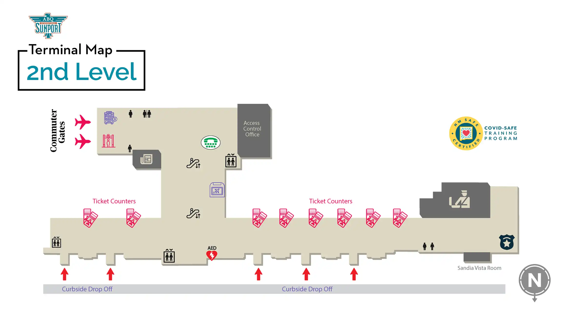 Albuquerque International Sunport Level 2 Map 2025