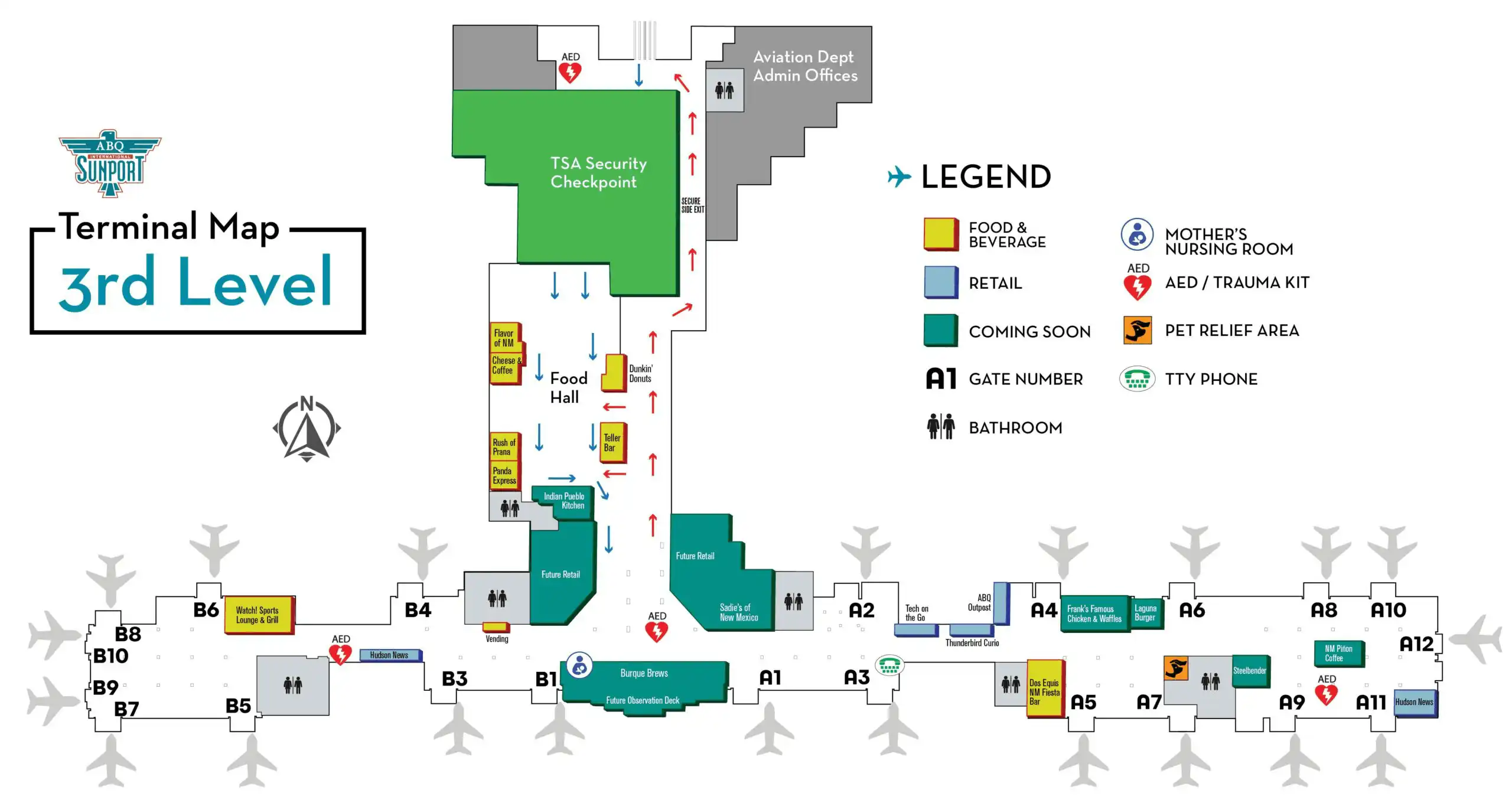 Albuquerque International Sunport Level 3 Map 2025