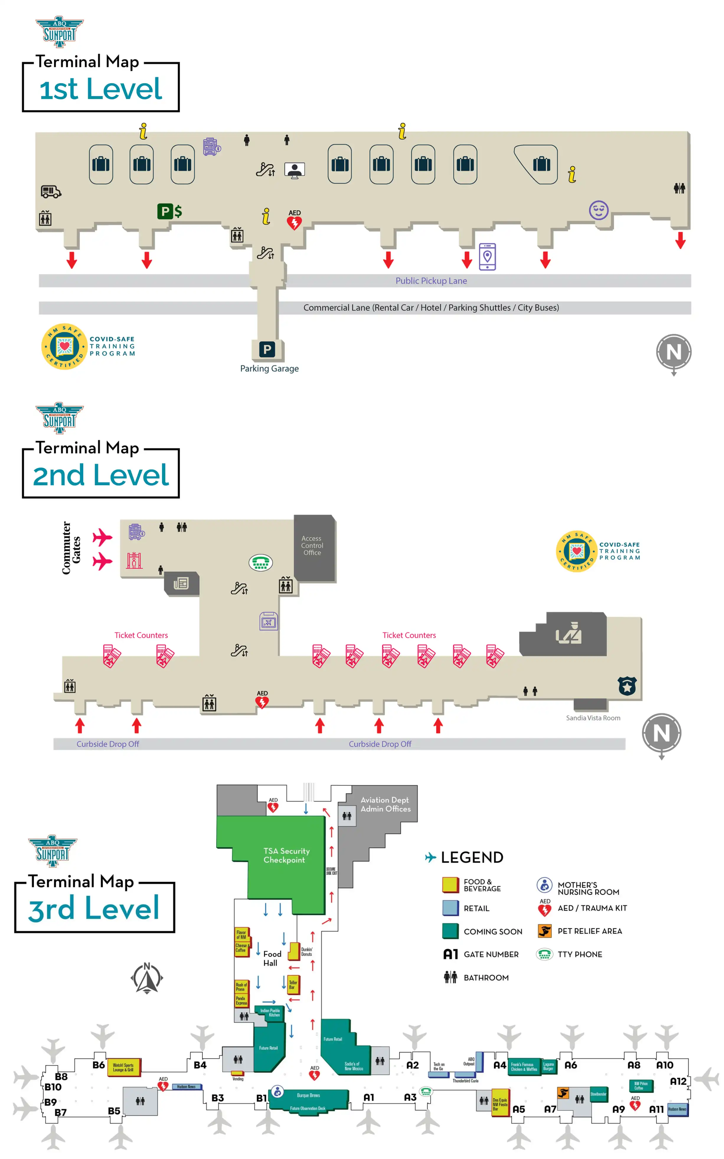 Albuquerque International Sunport Map 2025