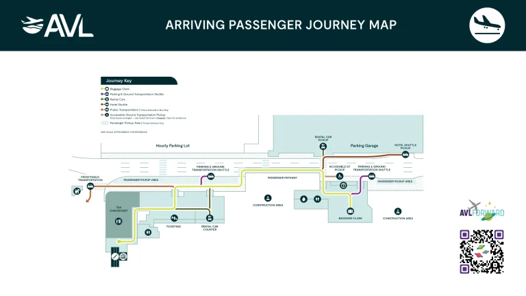 Asheville Regional Airport Terminal Arrival Map 2025