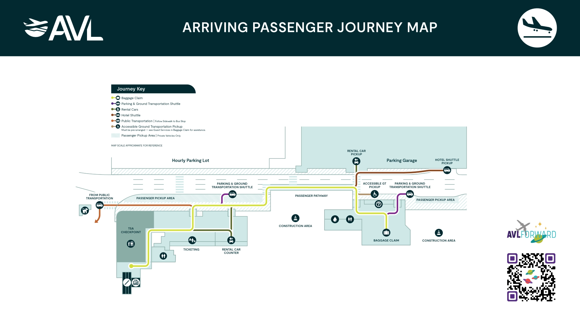 Asheville Regional Airport Terminal Arrival Map 2025