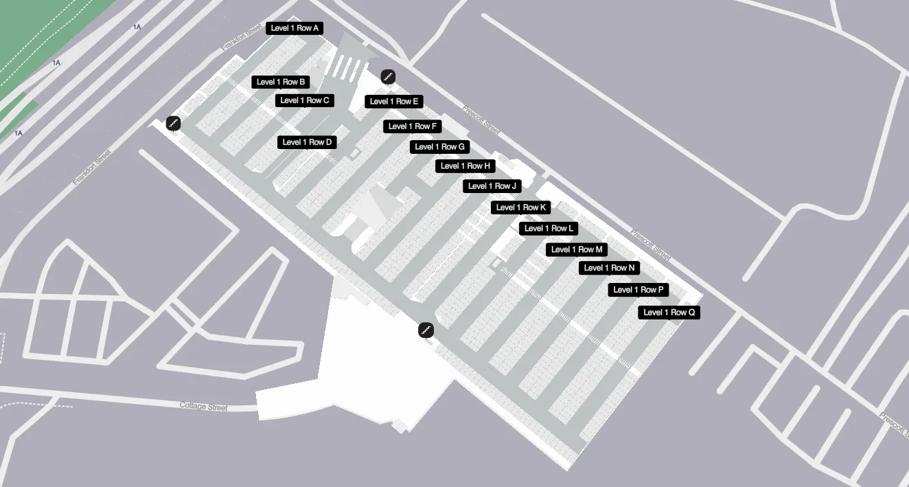 BOS Airport Terminal - Economy Parking Level 1 Map 2024