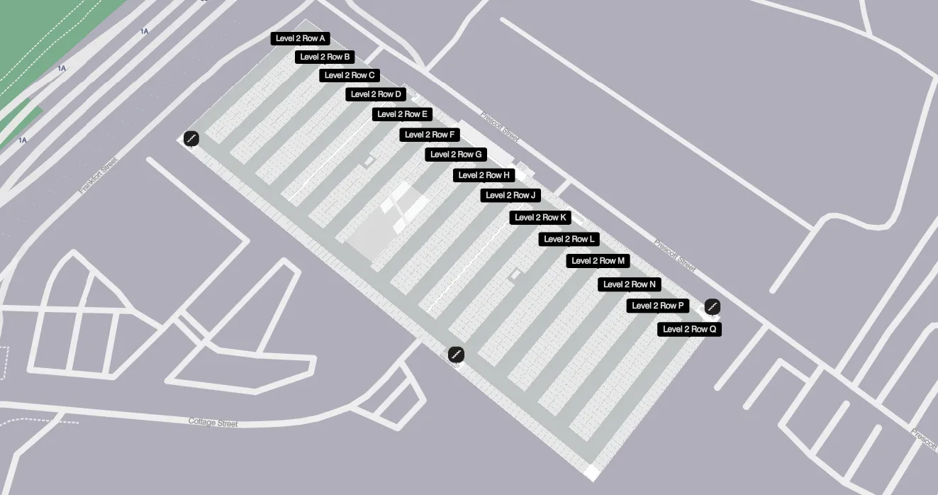 BOS Airport Terminal - Economy Parking Level 2 Map 2024