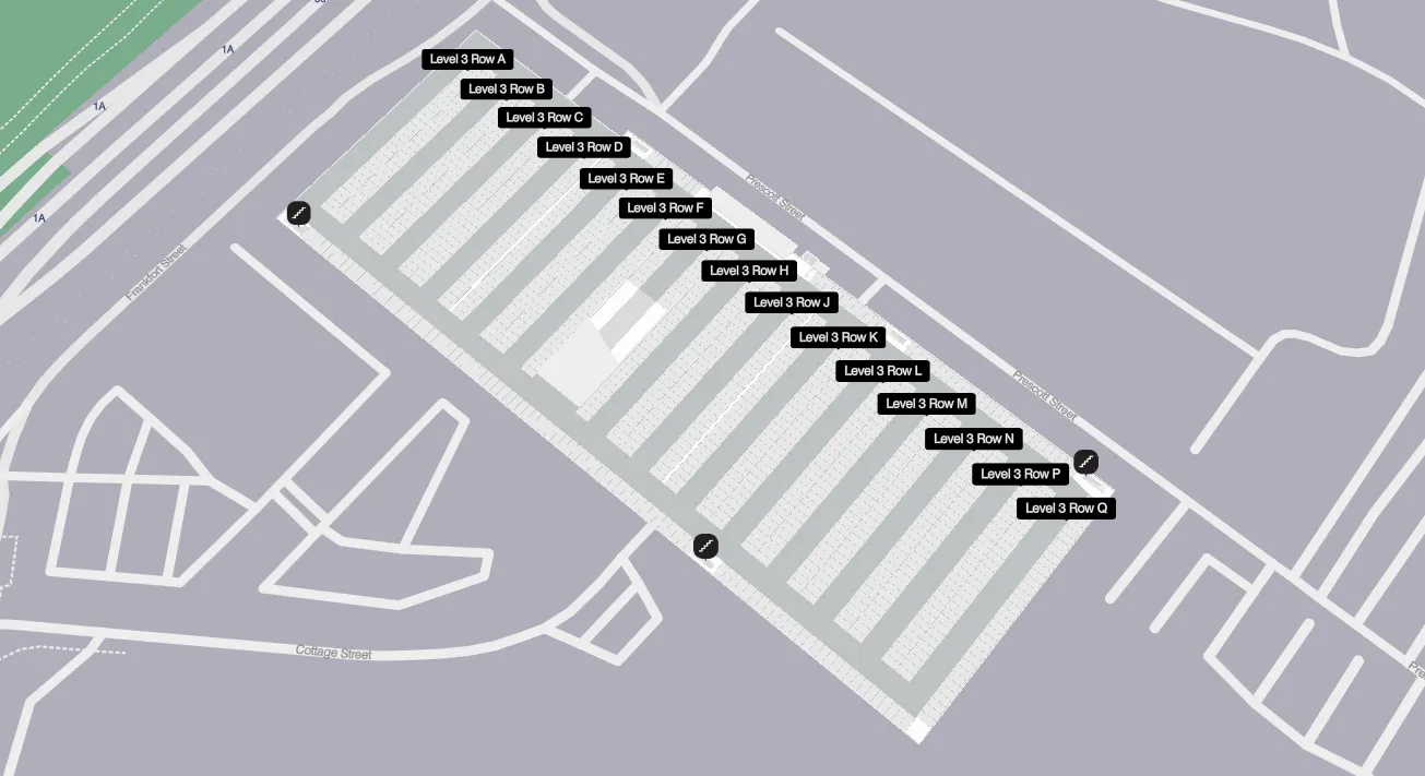 BOS Airport Terminal - Economy Parking Level 3 Map 2024