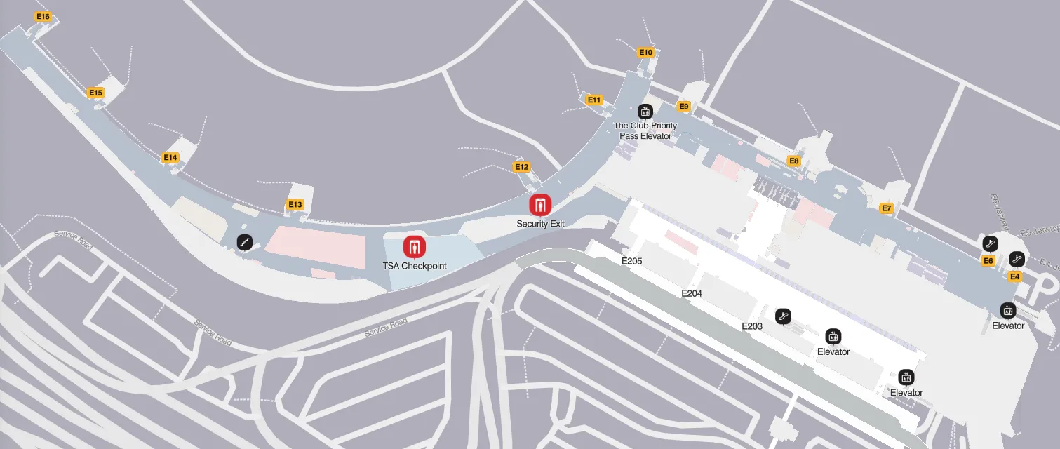BOS Airport Terminal - Terminal E Level 3 Map 2024