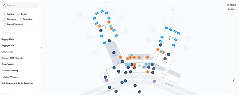 Charleston International Airport Map 2026