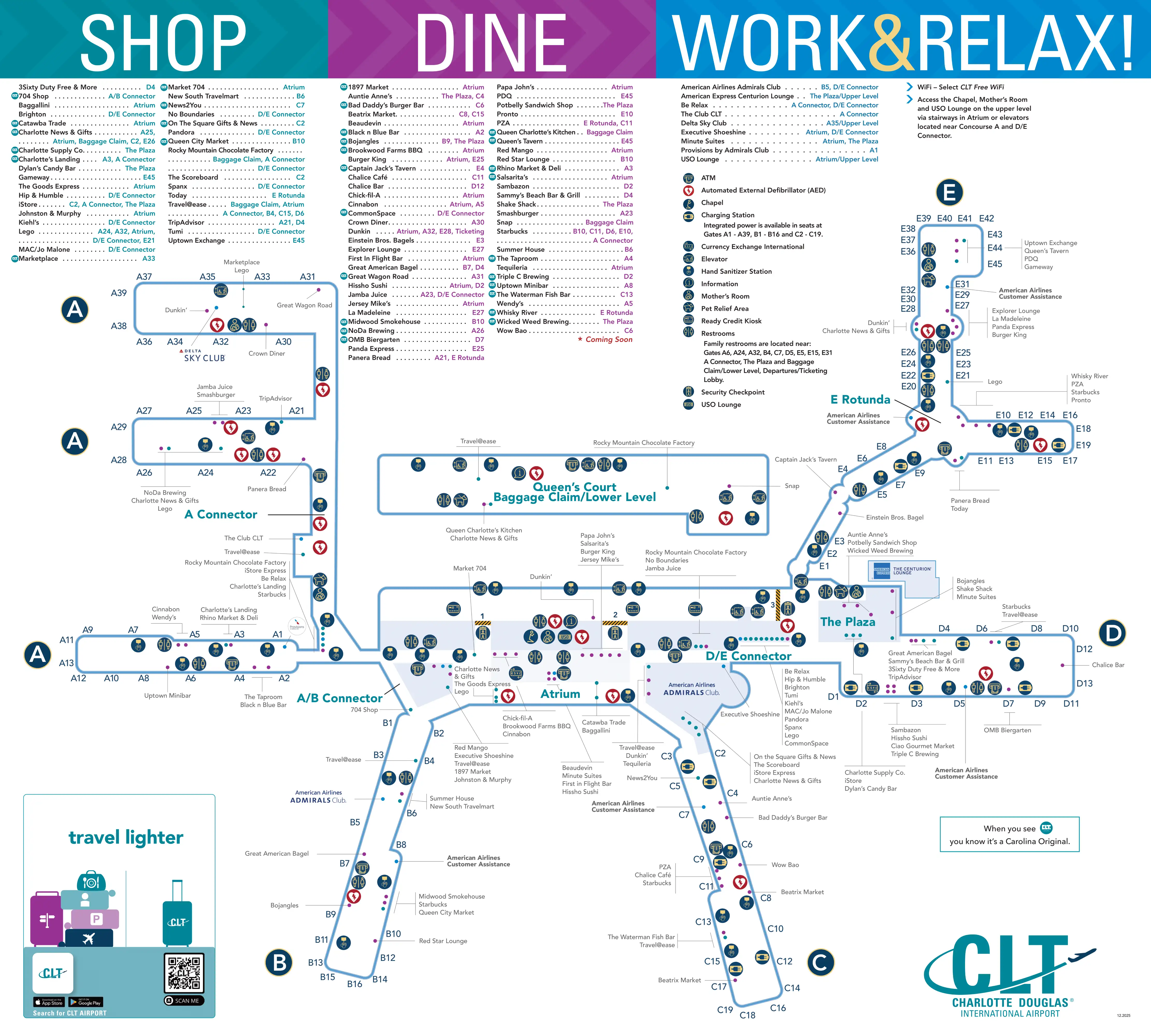 Charlotte Douglas International Airport Map 2025