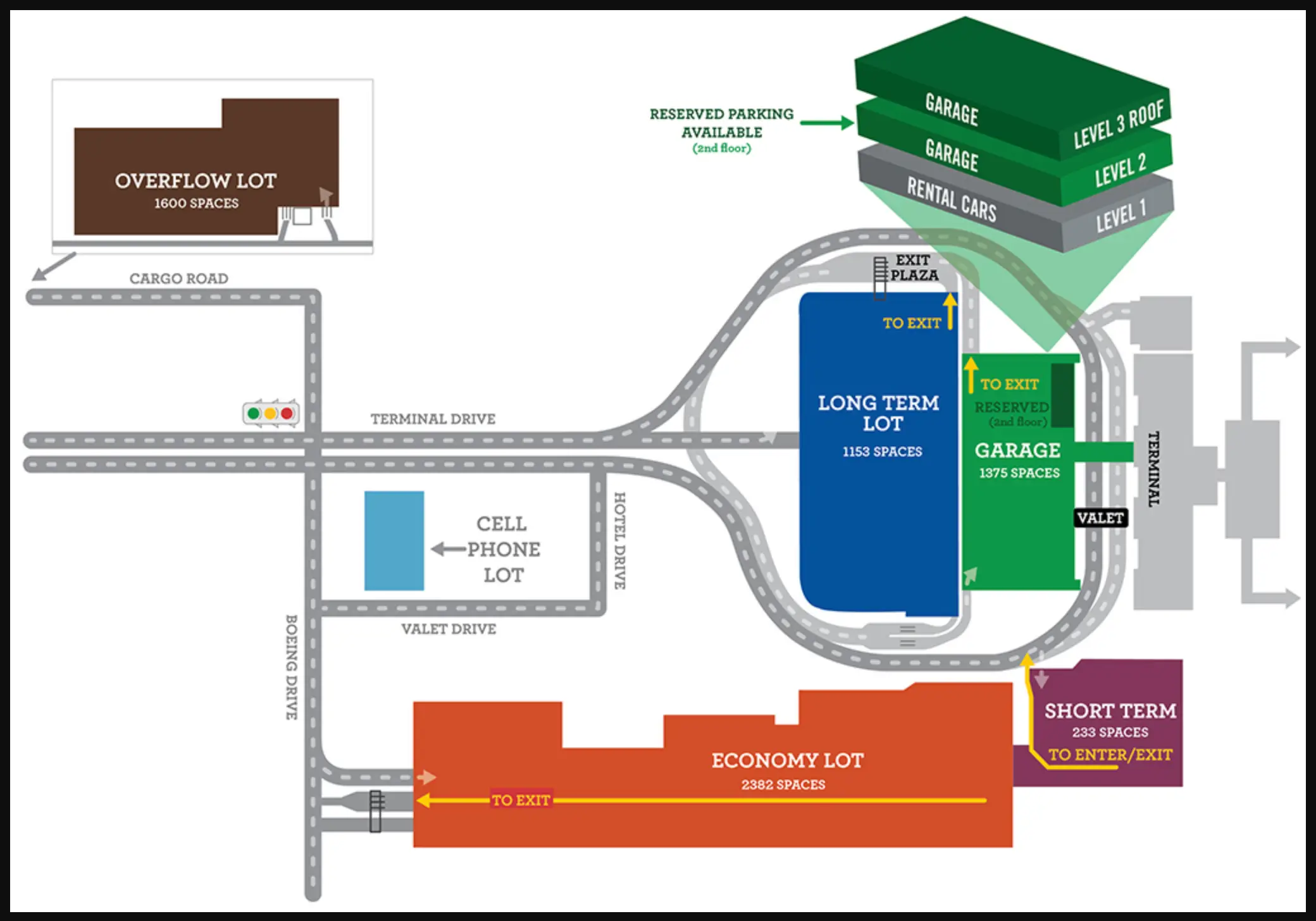 Dayton Airport Terminal Parking Map 2024