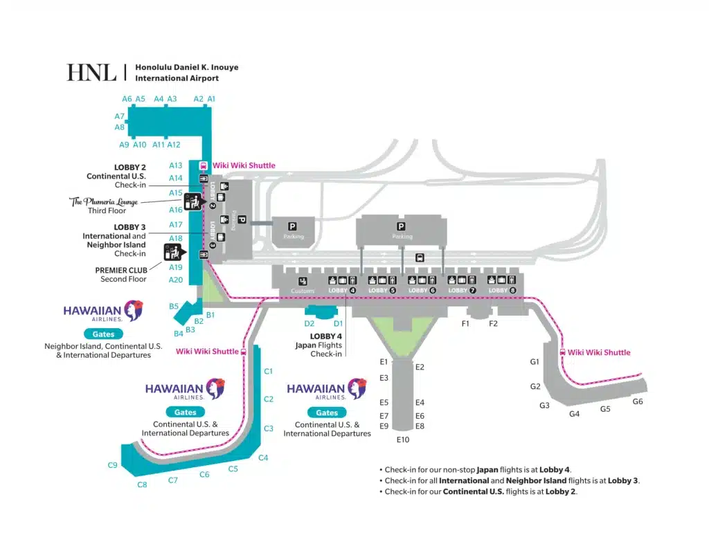 Daniel K Inouye International Airport Map (Most Up-To-Date) - All Maps