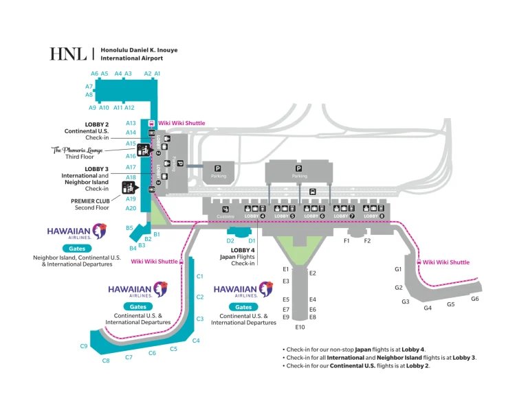 Daniel K Inouye International Airport Map 2025