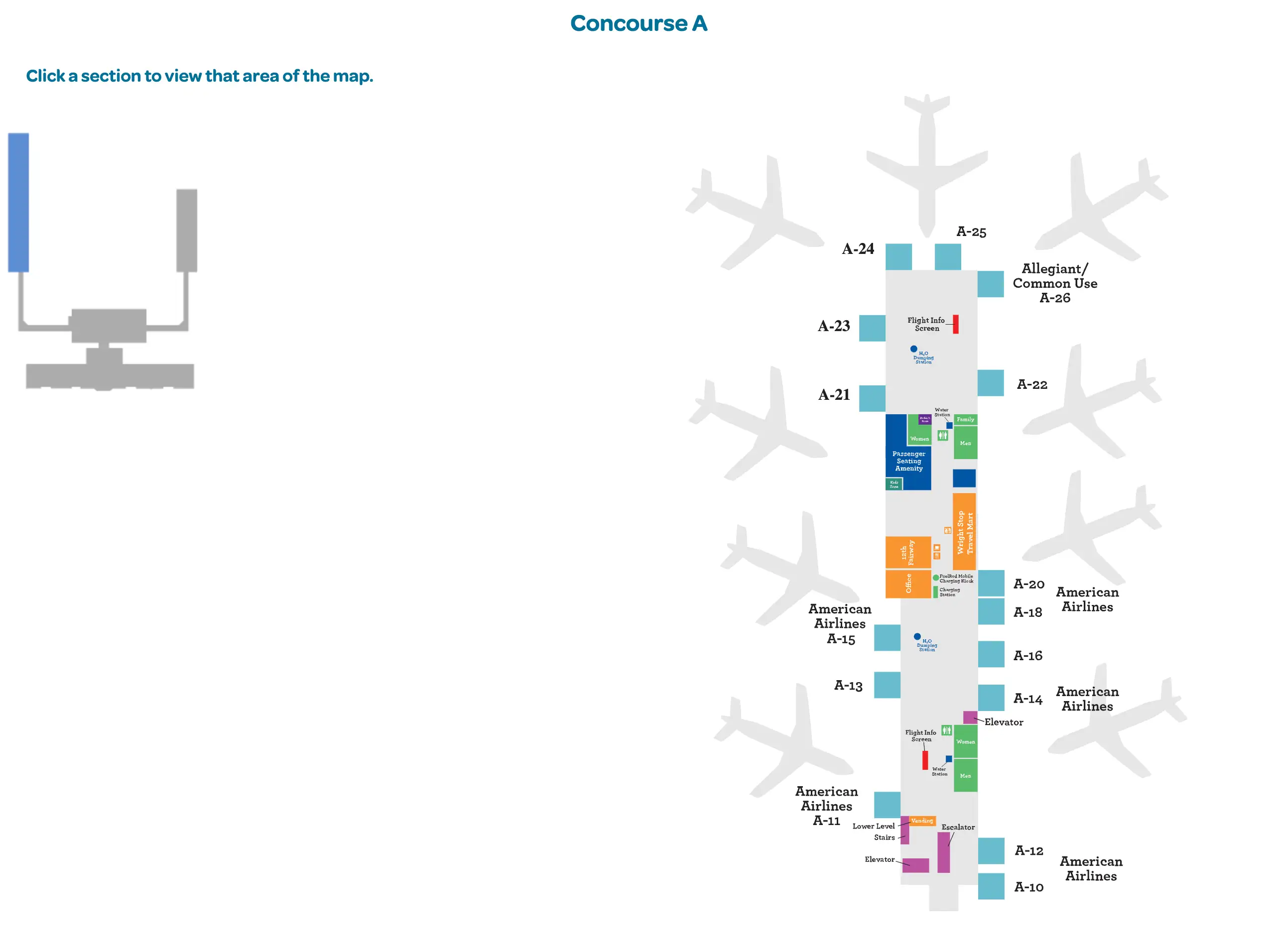 Dayton International Airport Concourse A Map 2026
