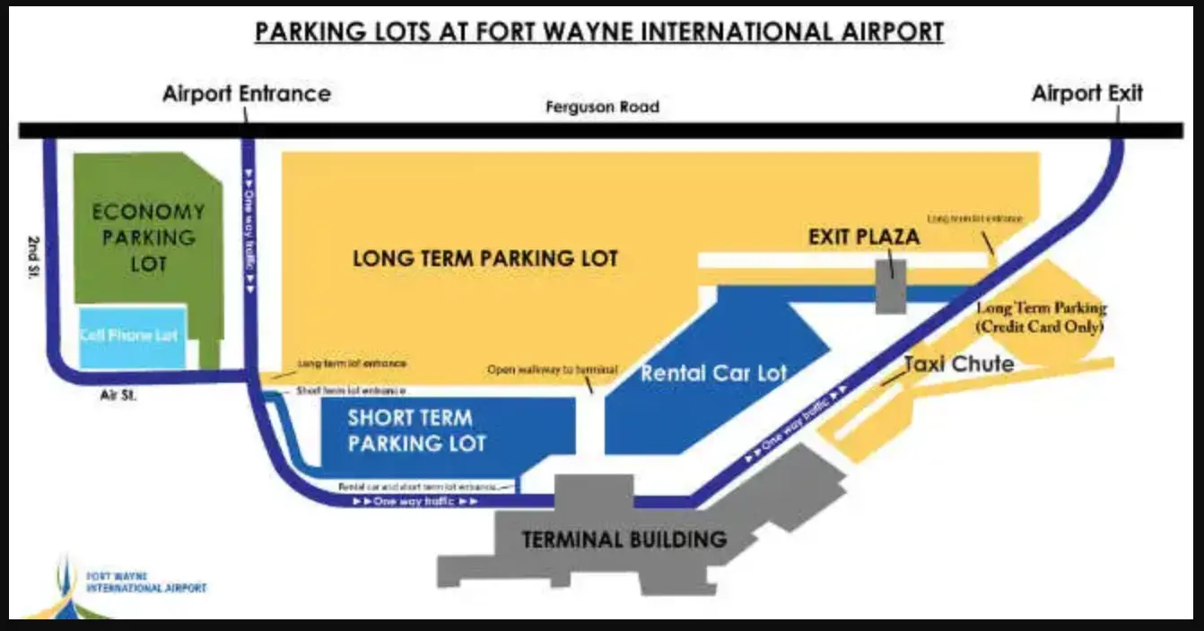 FWA Airport Terminal Parking Map 2024