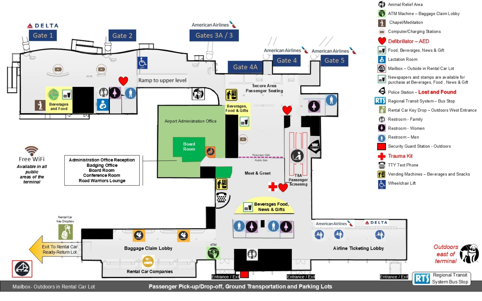 Gainesville Regional Airport Terminal Map 2025