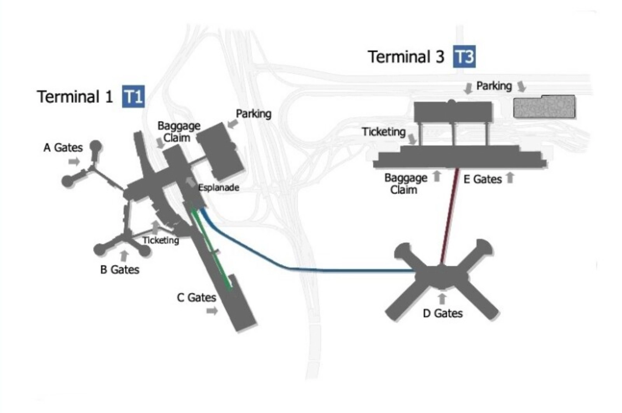 Harry Reid International Airport Terminal Map 2024