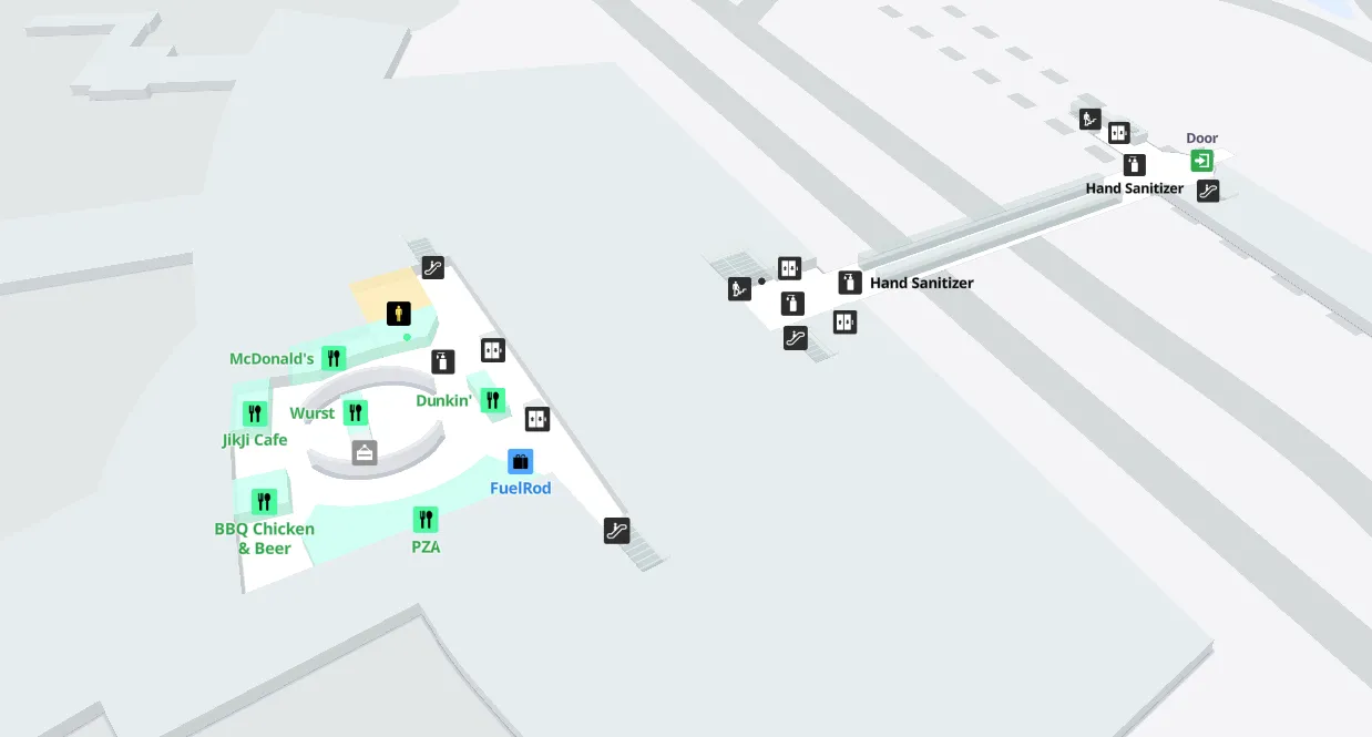JFK Airport Terminal 1 - Food Court/AirTrain Map 2024