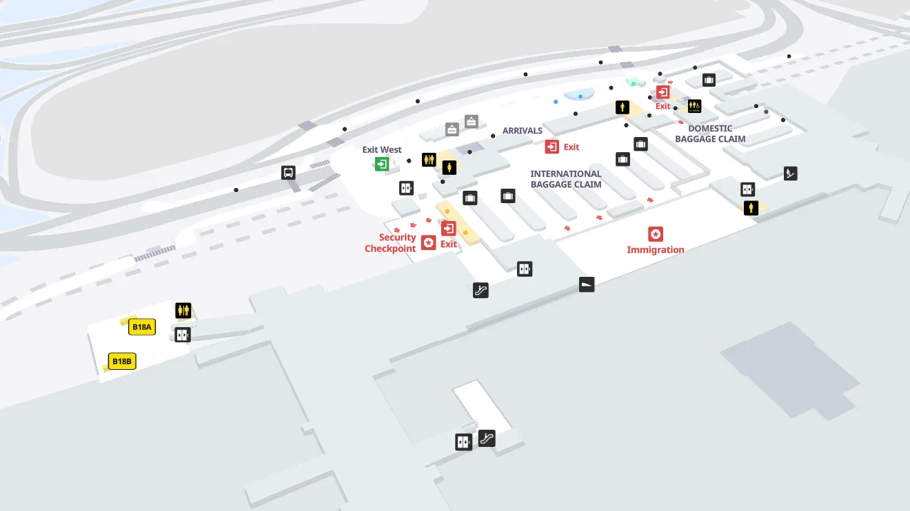 JFK Airport Terminal 4 - Gates/Arrivals Hall Map 2024