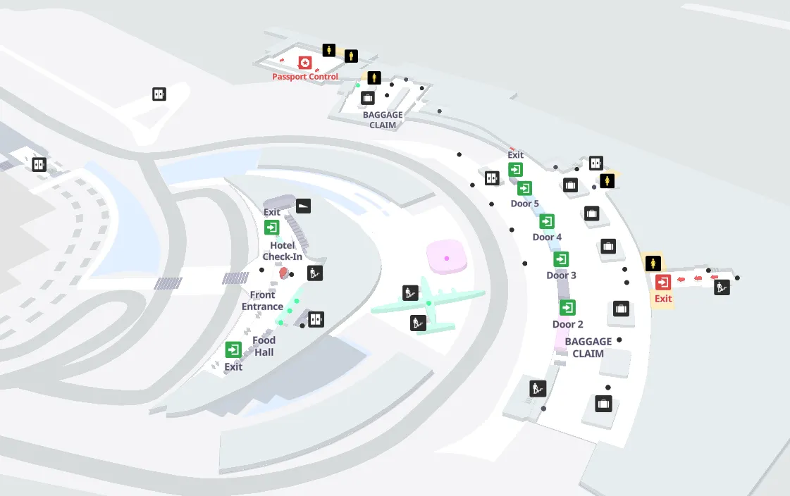 JFK Airport Terminal 5 - Arrivals Map 2024